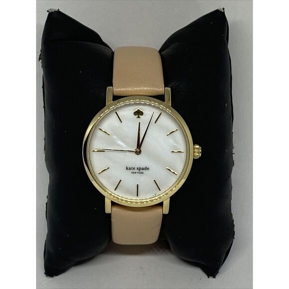 Kate Spade New York 0073 Women's Beige Leather Analog Dial Quartz Watch MP582 - Picture 1 of 12